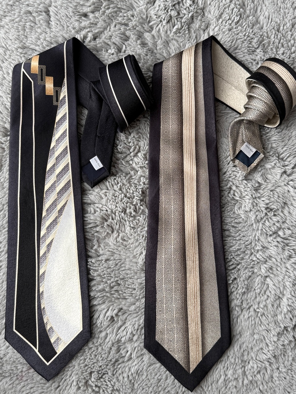 Vintage Pierre Cardin Silk Tie set of 2 - 4”